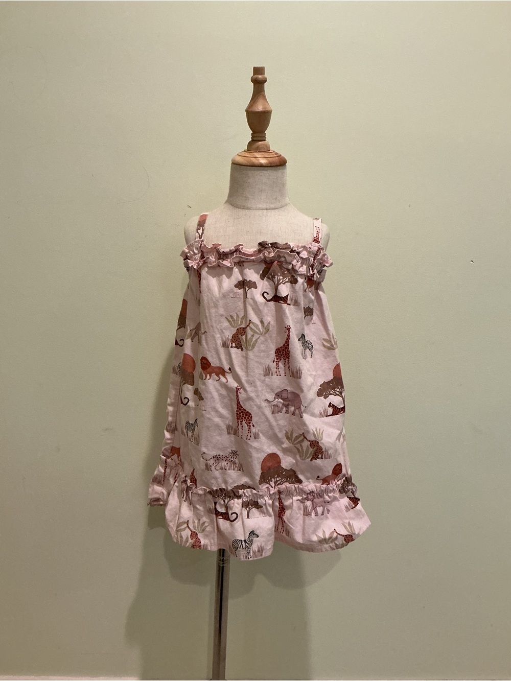 Gymboree Light Pink Safari Animal Ruffle Sundress